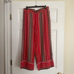 Loft Wide Leg Colorful Pants size Small